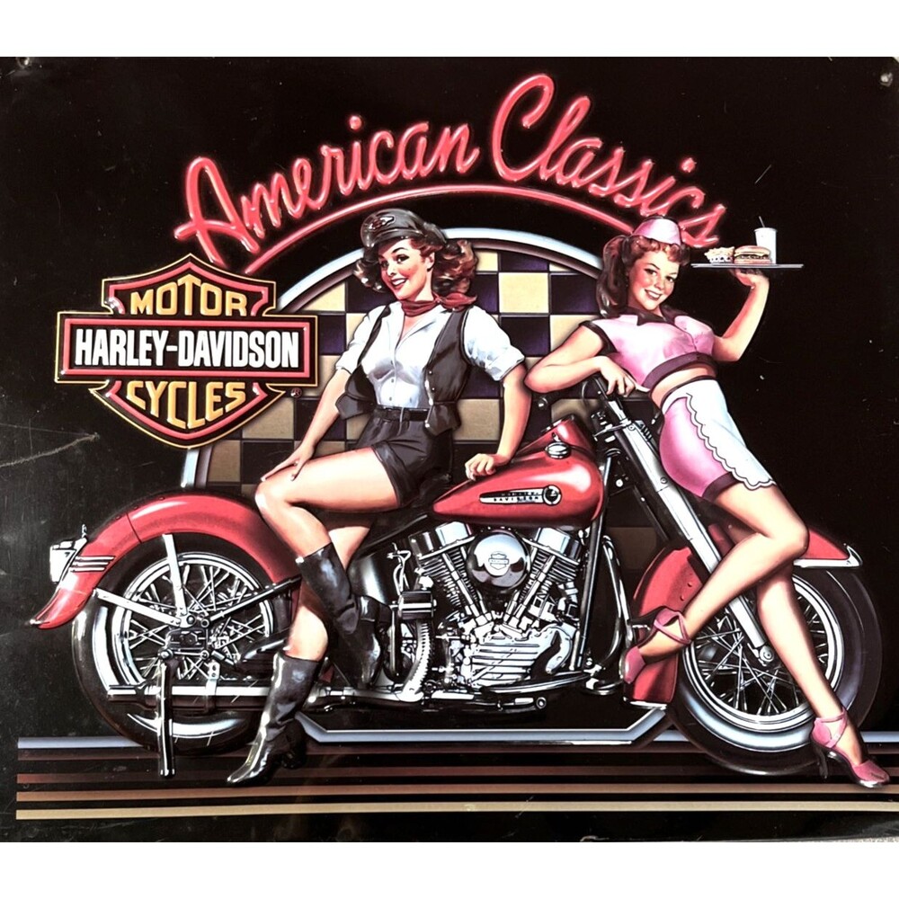 Vtg Harley-Davidson Ande Rooney H-D American Classics Babes 2010561 Sign 2011